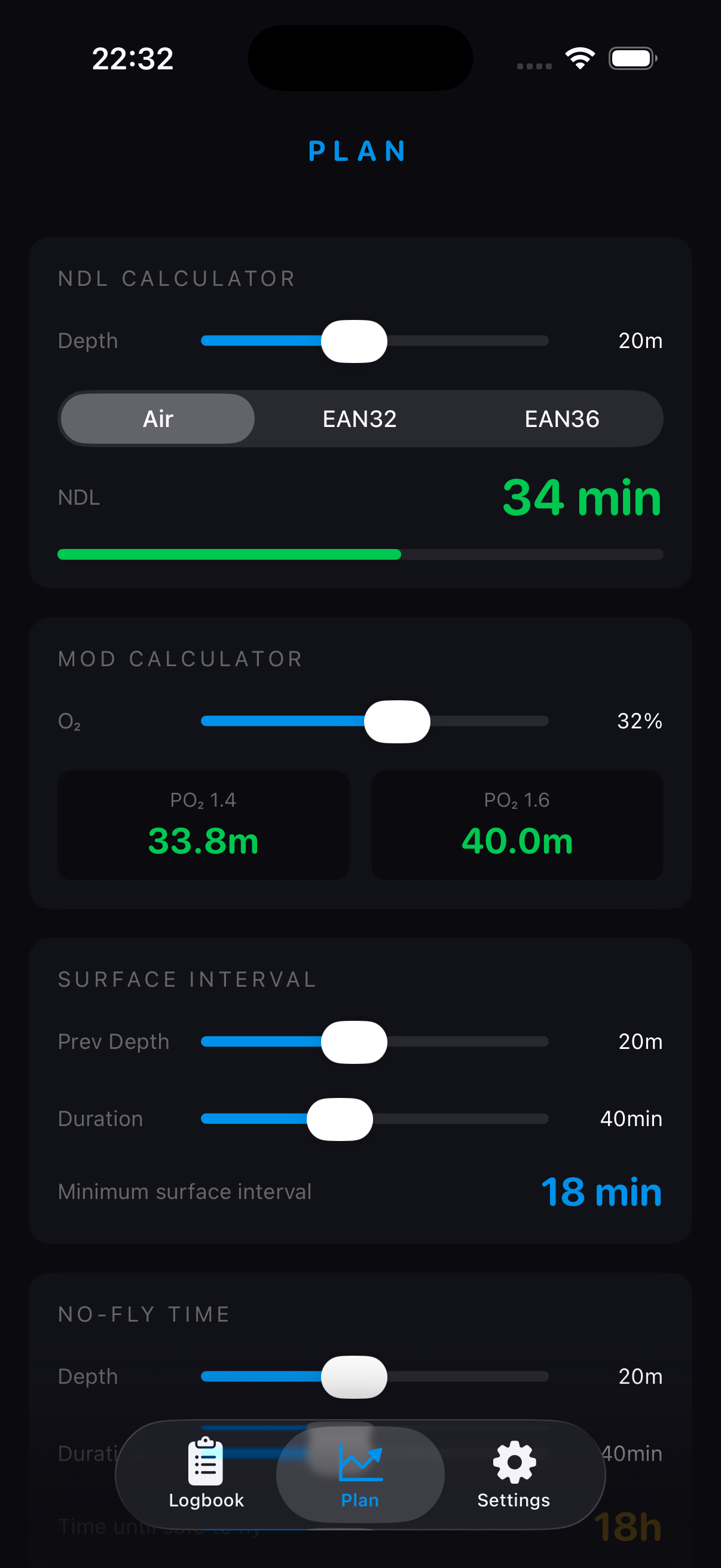 Pelagic dive planning